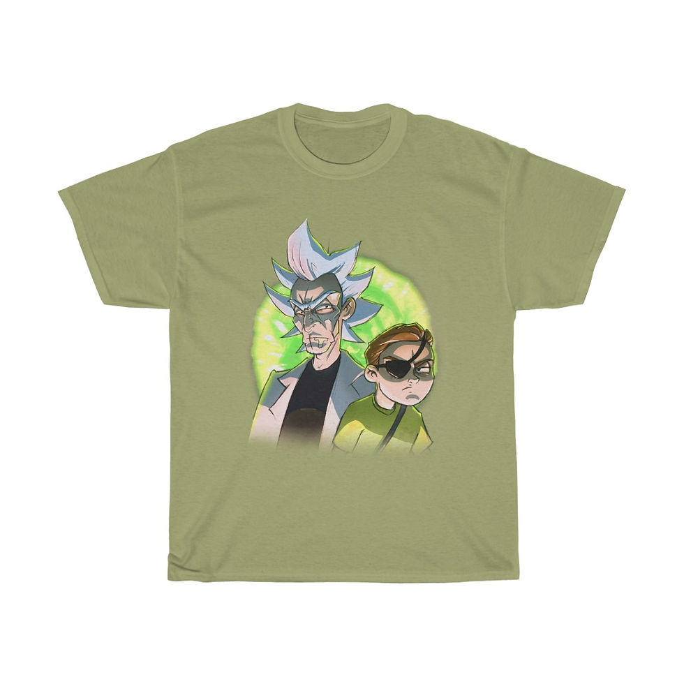 Miniature : Evil Rick & Morty - Unisex Heavy Cotton Tee