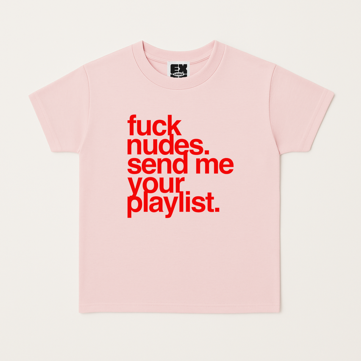 RED F**K NUDES BABY TEE