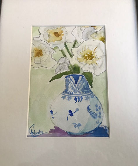 Chancellor Roses in Brittany Watercolour 12.5x10.25ins £45.jpg