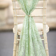 Sage green lace chair hoods