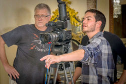 Director and cameraman on set