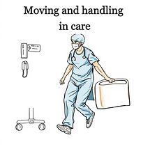 colour drawing of a person moving a medi