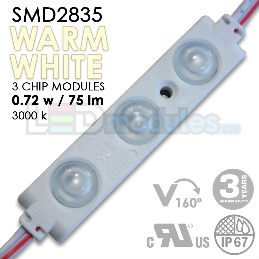 160° – 0.72w – Warm White Led Modules (100pcs)