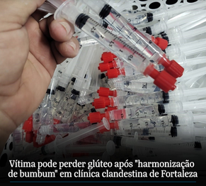Harmonização mal sucedida em clínica clandestina em Fortaleza