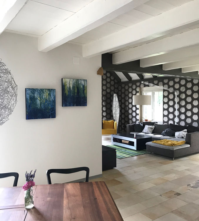 In situ, abstract artwork by fine artist Therese Boisclair