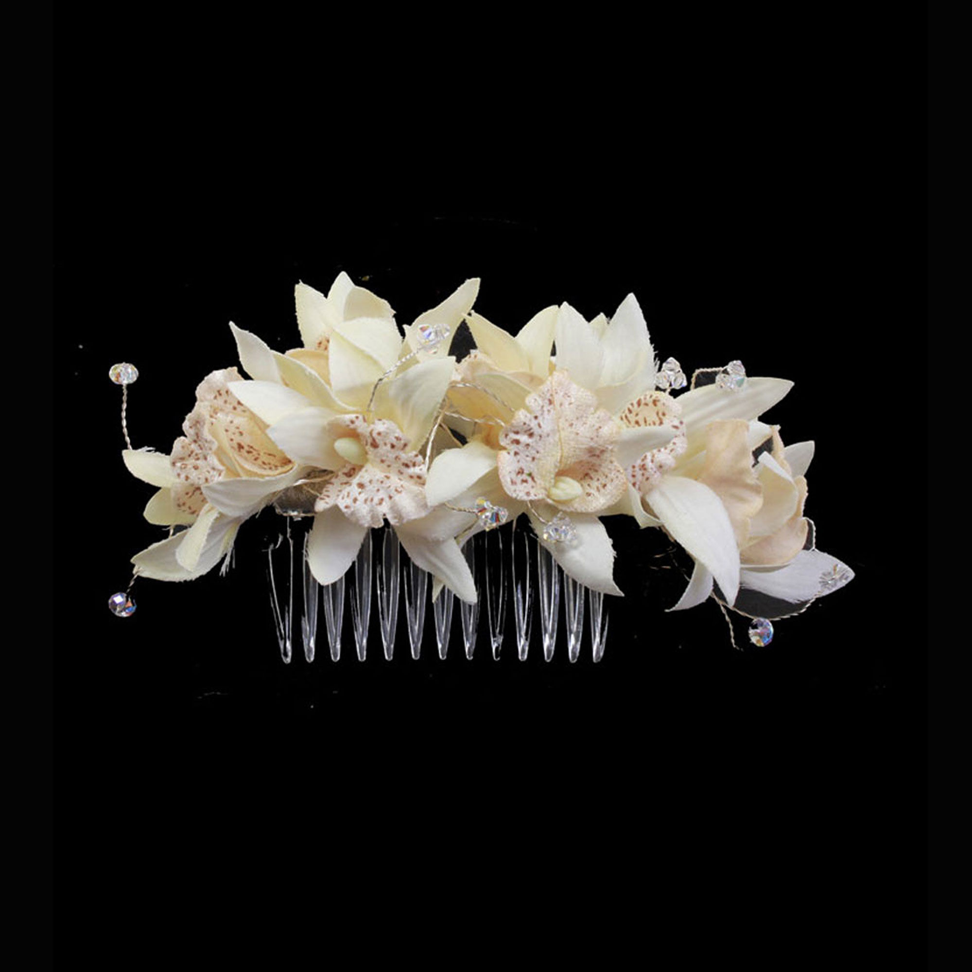 Handcrafted Orchid Wedding Hair Ornaments