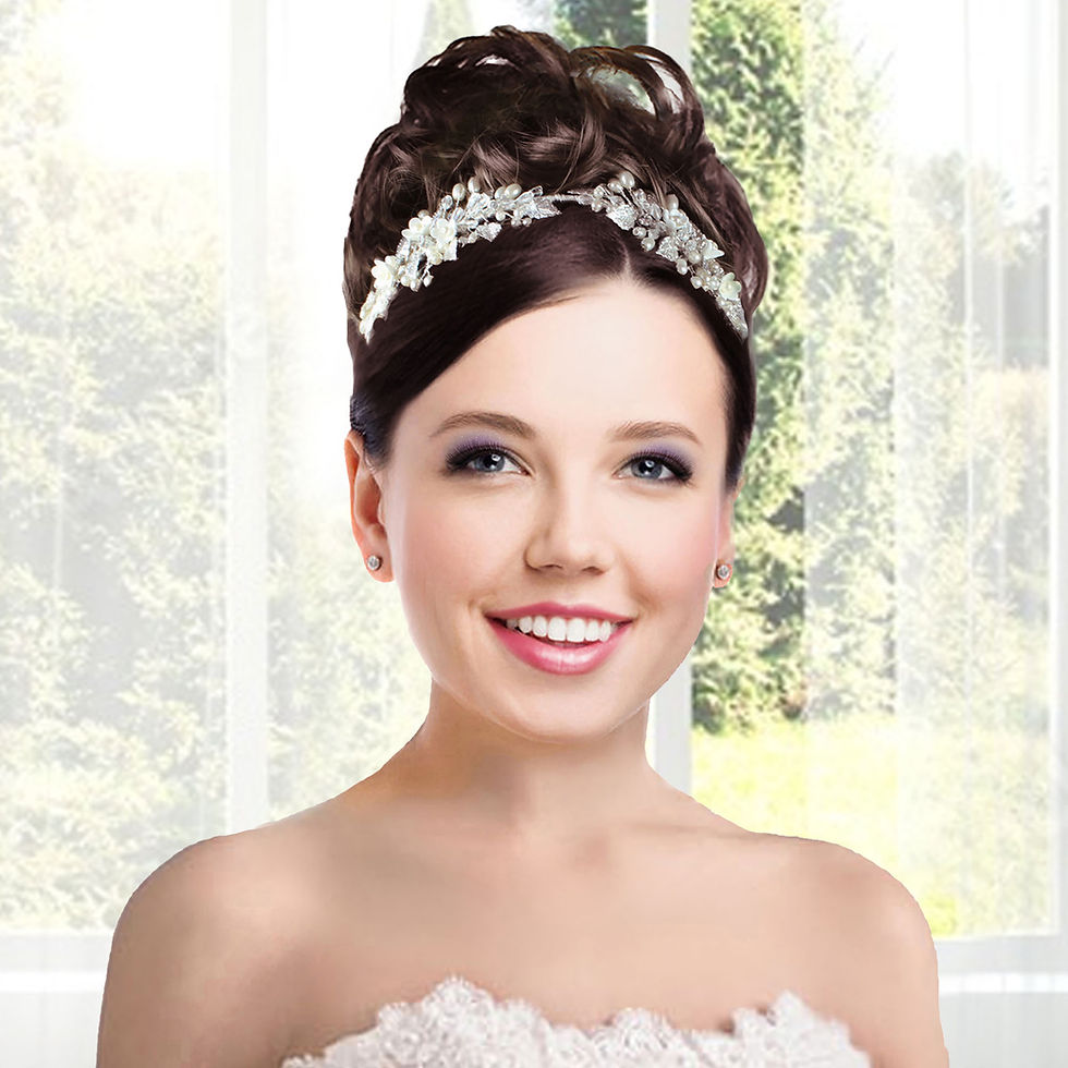 August - Wedding Headpiece for Brides