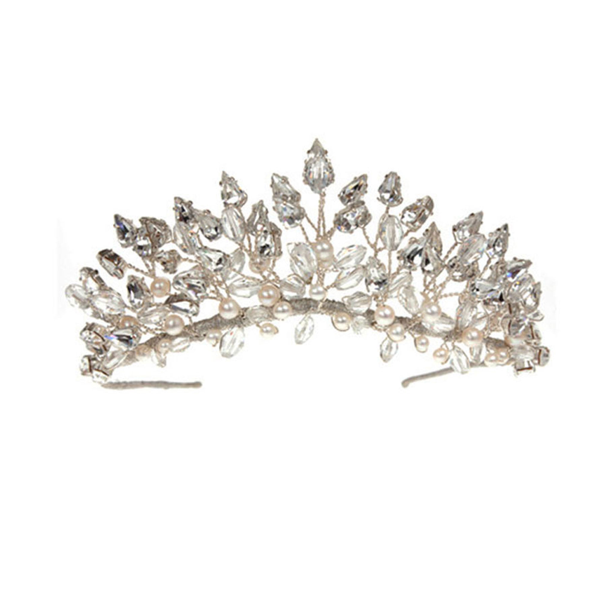 Crystal & Freshwater Pearl Wedding Tiara