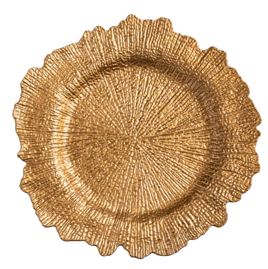Reef Leaf Charger (Gold Acrylic 13")