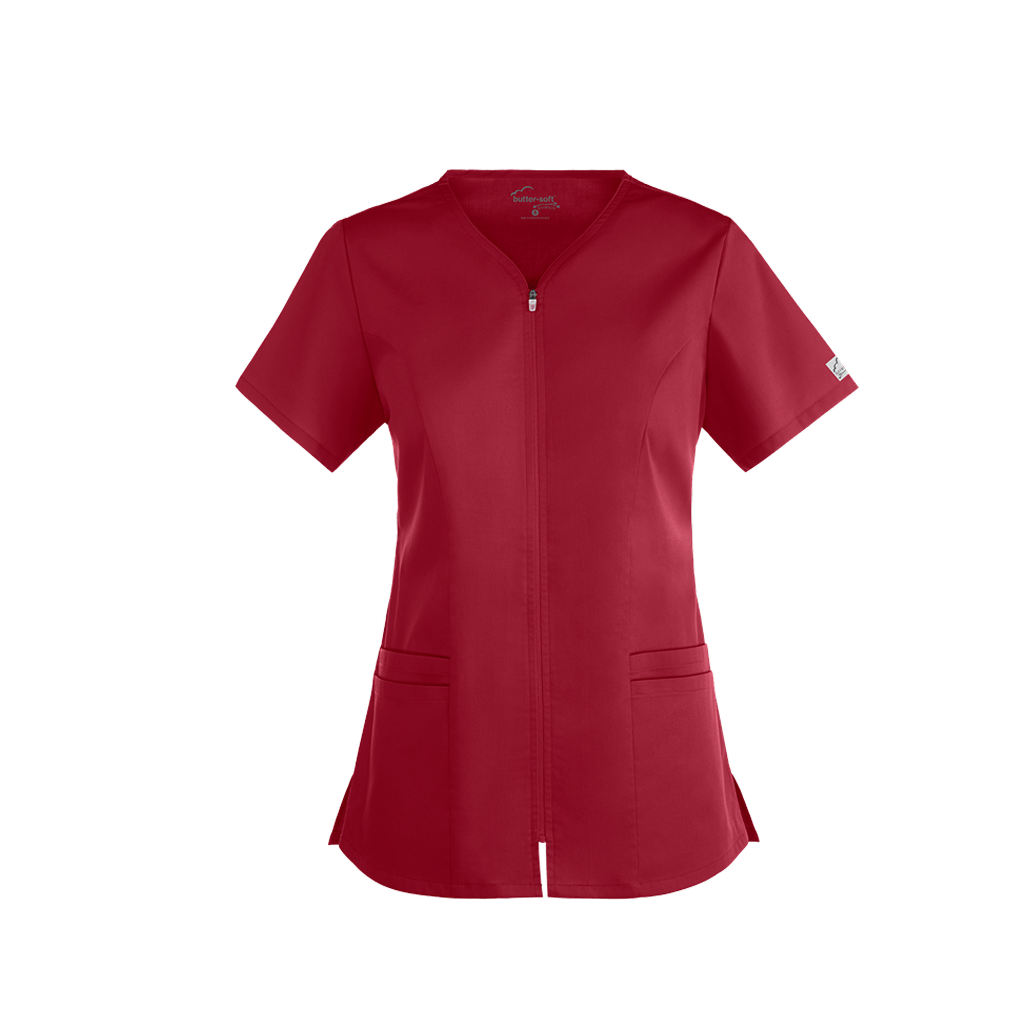 Zip Front Scrubs Top