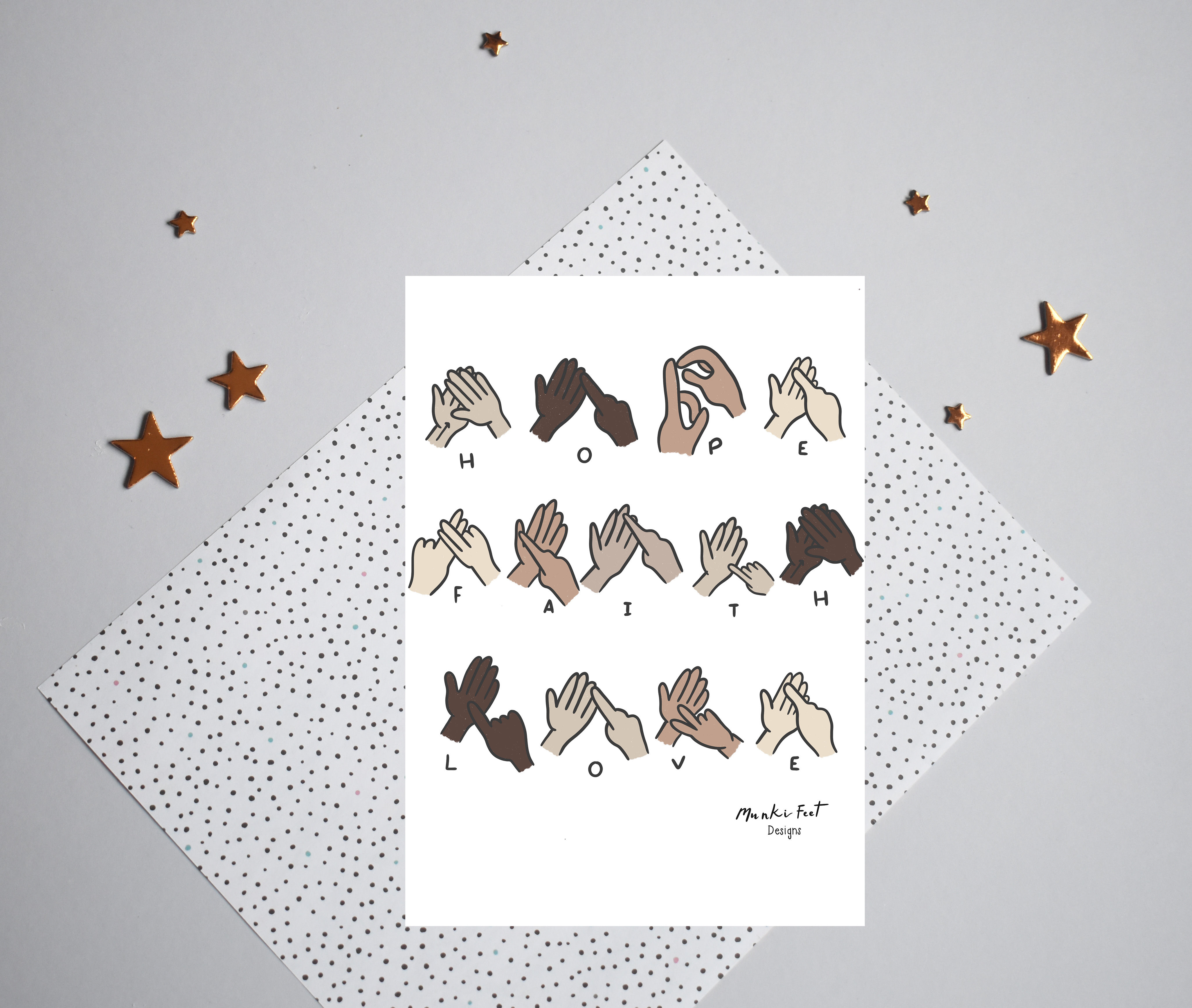 Faith, Hope, Love-A5 Art Print
