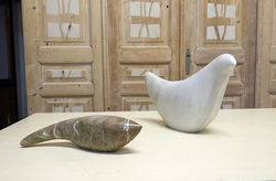 Minimalist bird III & Ocre fish