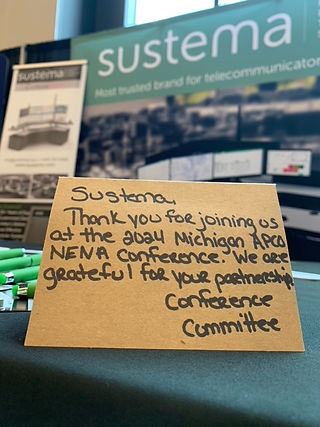 Sustema booth in tradeshow