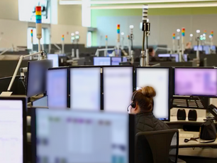 PSAP center for 9-1-1 dispatch