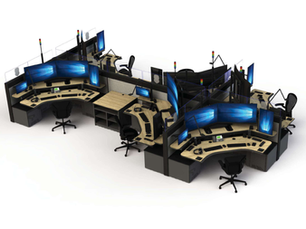 PSAP public safety dispatcher consoles designed by Sustema
