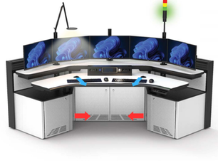 heat & cooling for control room furniture