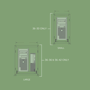 CPU enclosures for control room furniture