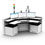 Miniature : Ergonomic and heavy duty 911 dispatch control console - Sustema Inc control console manufacturer
