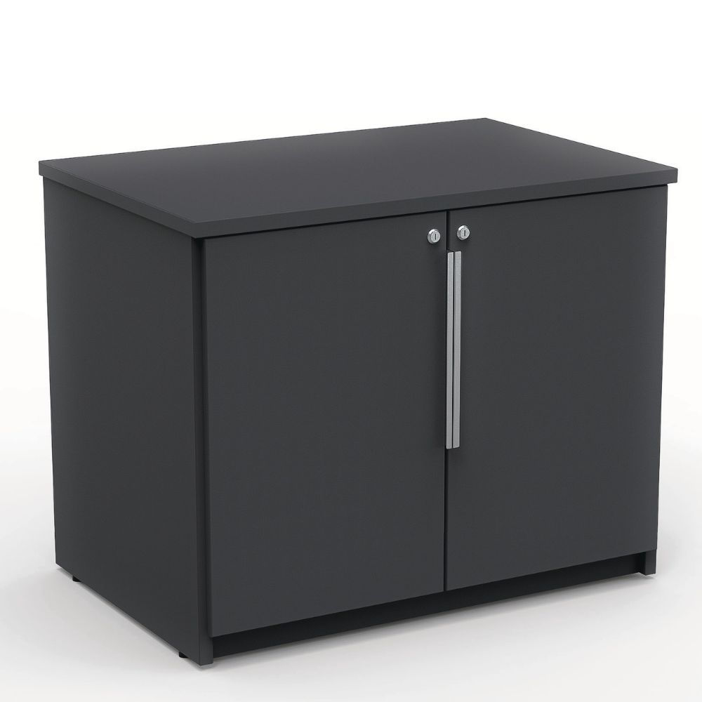 Wide Storage Cabinet with Lockable Doors 1 shelf  with grommet opening 36”L x 24