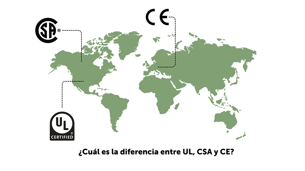 ¿Cuál es la diferencia entre UL, CSA y CE? (Certificación eléctrica)