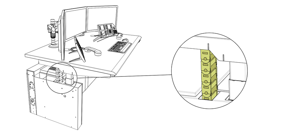 Adjustable dispatch consoles with cable management solutions