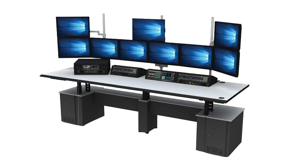 Broadcast control room console