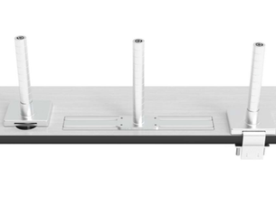 Monitor mounts for control room furniture