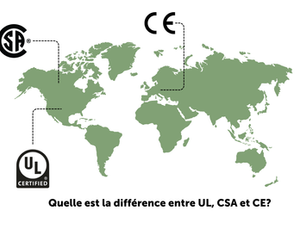 Quelle est la différence entre UL, CSA et CE ? (Certification électrique)