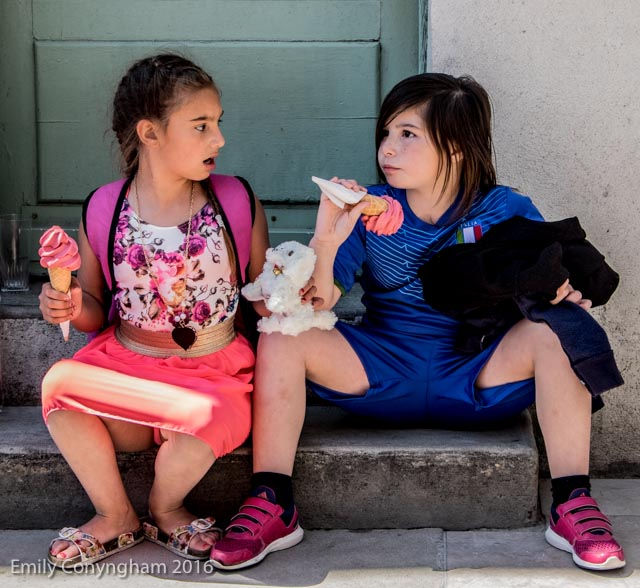 Two ice cream cones