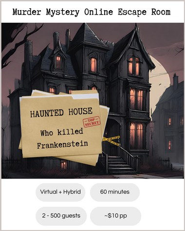 Haunted House - Murder Mystery Escape Room Game