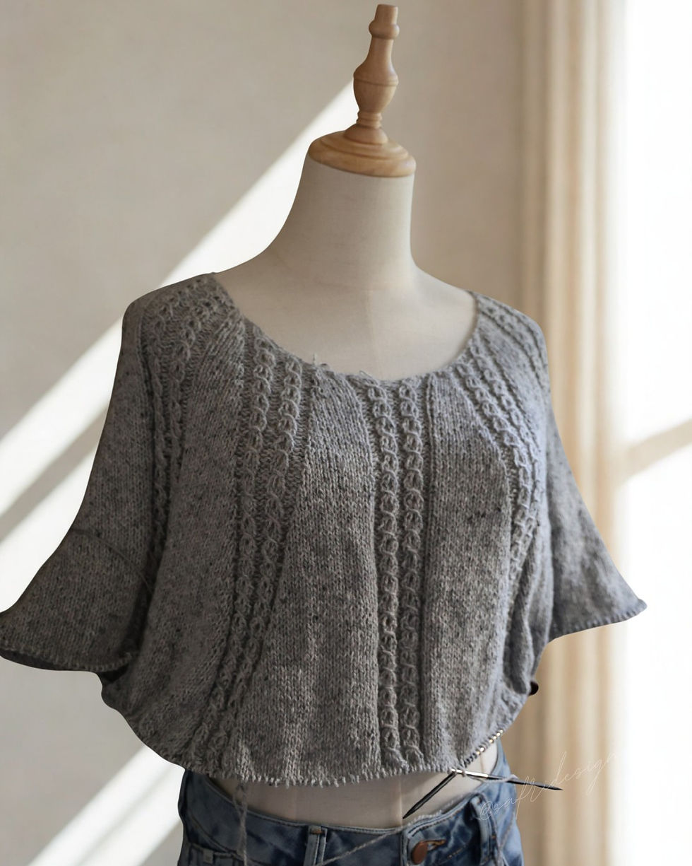 gestrickter Coccole Pullover in Arbeit