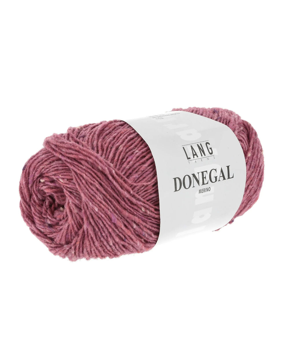 Miniaturbild: Knäuel LANG YARNS DONEGAL Merino-Tweedgarn in Pink mit feinen farbigen Tweed-Sprenkeln