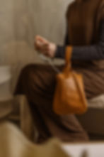 Dzana Projekttasche von muud mit Knot-Bag-Griffen