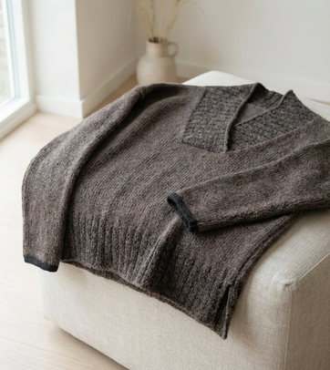 Handgestrickter Ashline Sweater mit ruhiger Silhouette