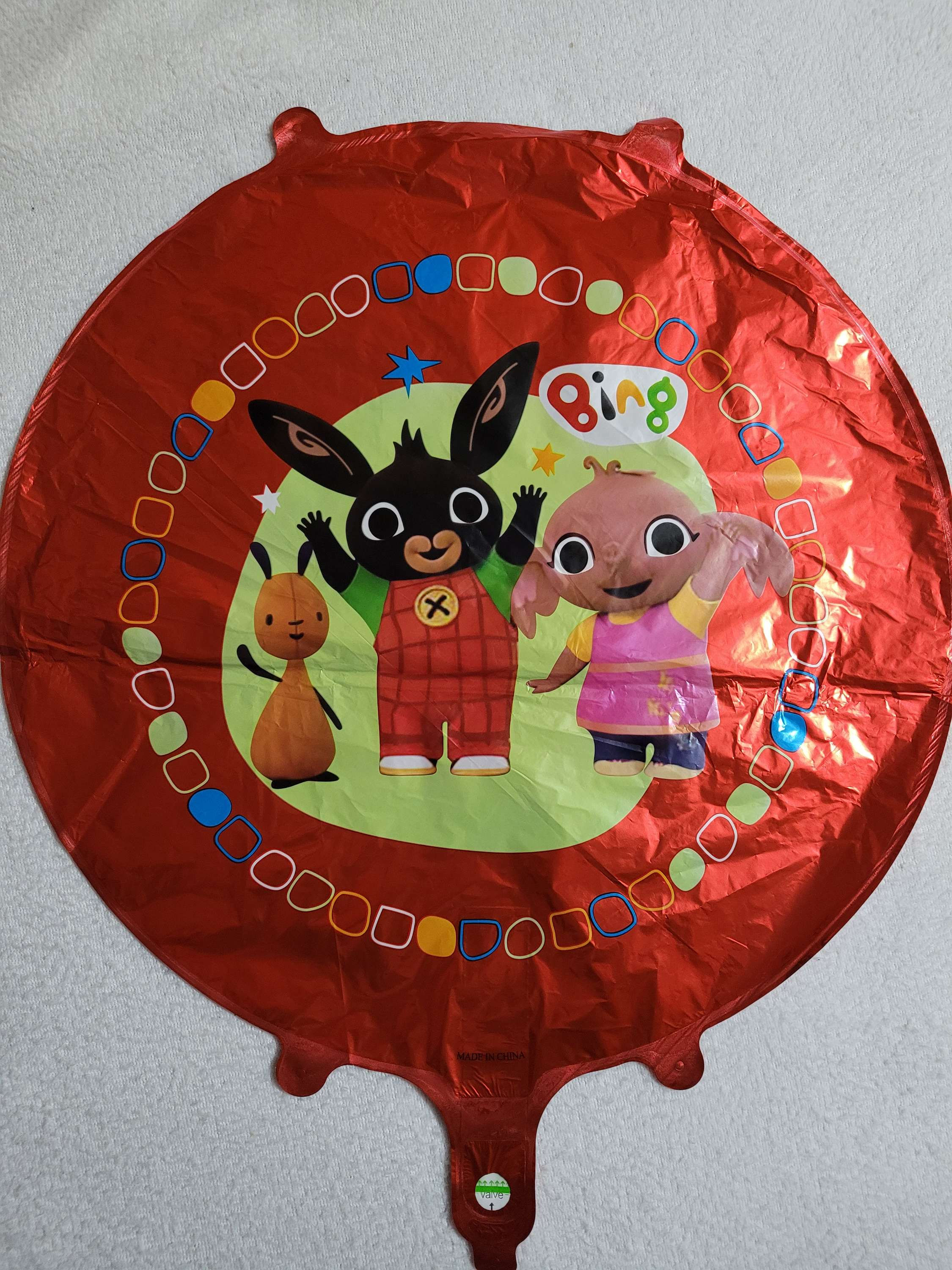 Red round character balloon