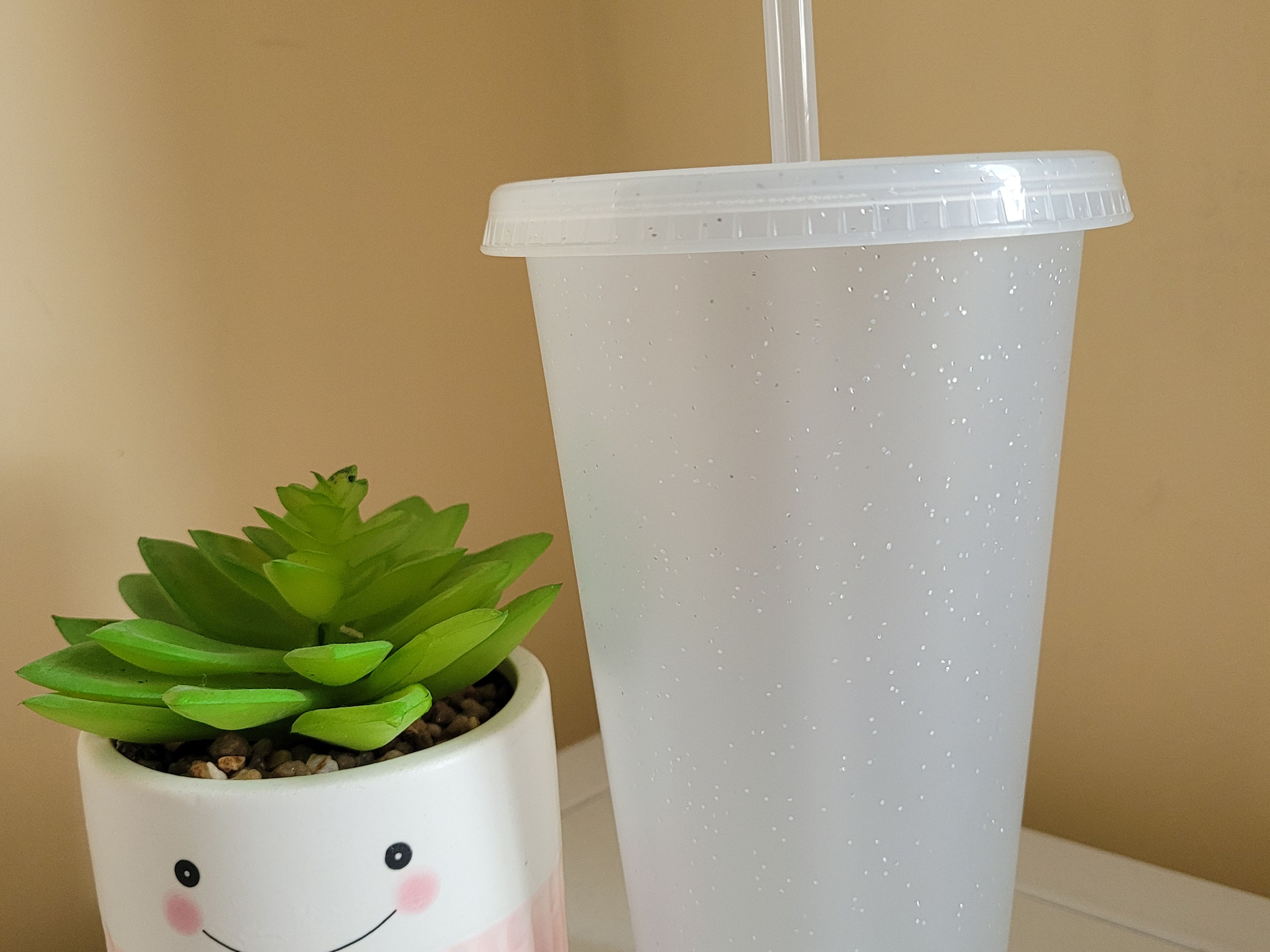 24oz frosted glitter cold cup