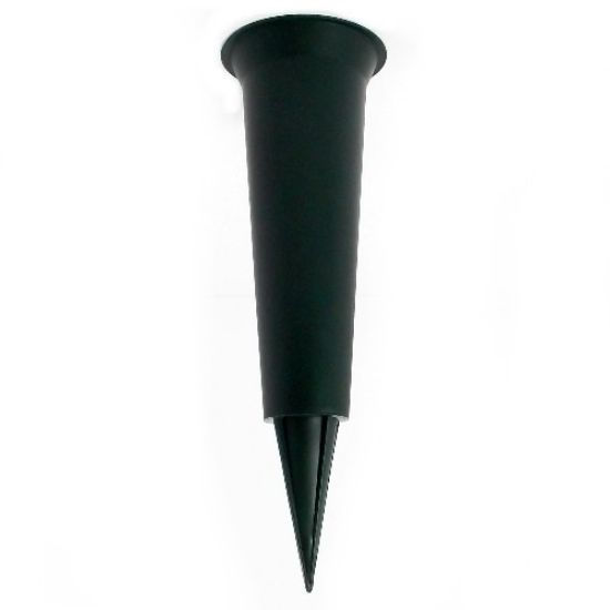 Grave vase spike dark green - no writing
