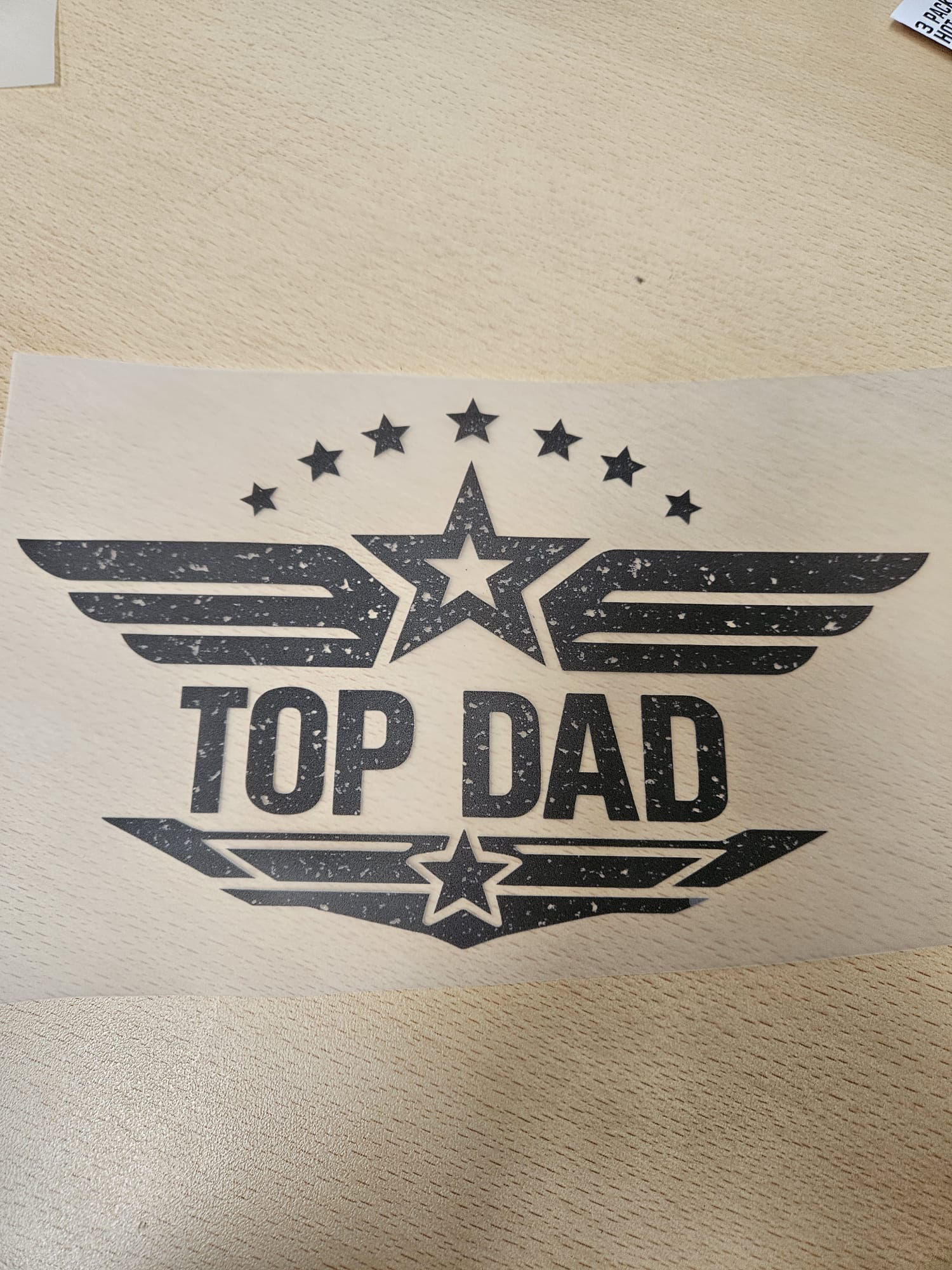 Top dad DTF print