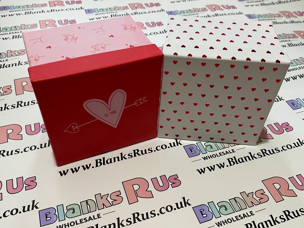 Valentine’s Day square foiled gift box