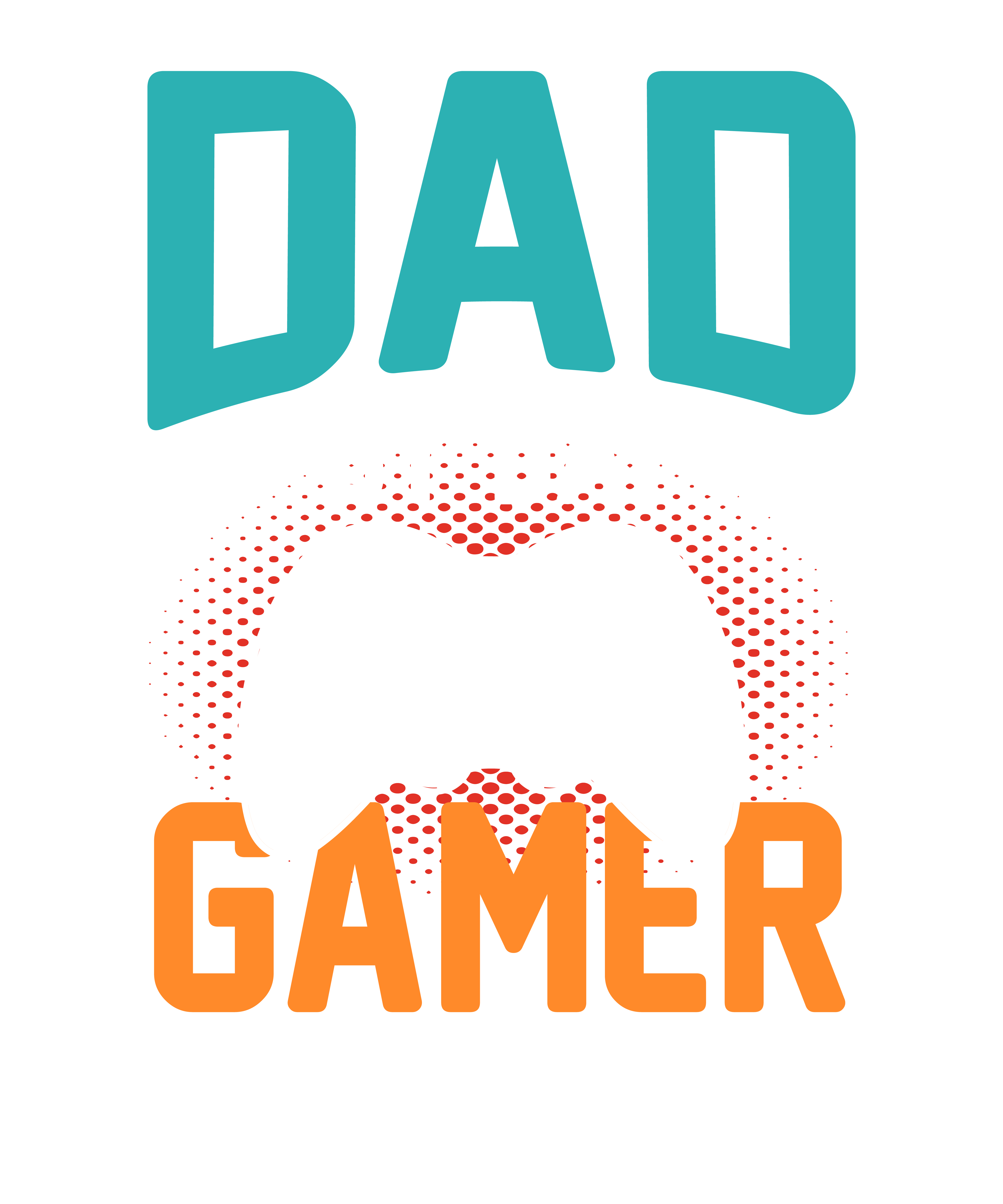 Dad by day gamer by night (red background) DTF