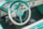 Vintage 1950's Teal and White Classic Car