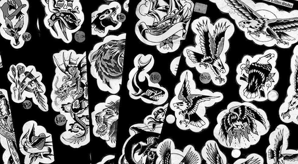Greg Ardron Classic Australian Tattoo Flash Sheet