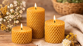 Velas de cera natural de abeja