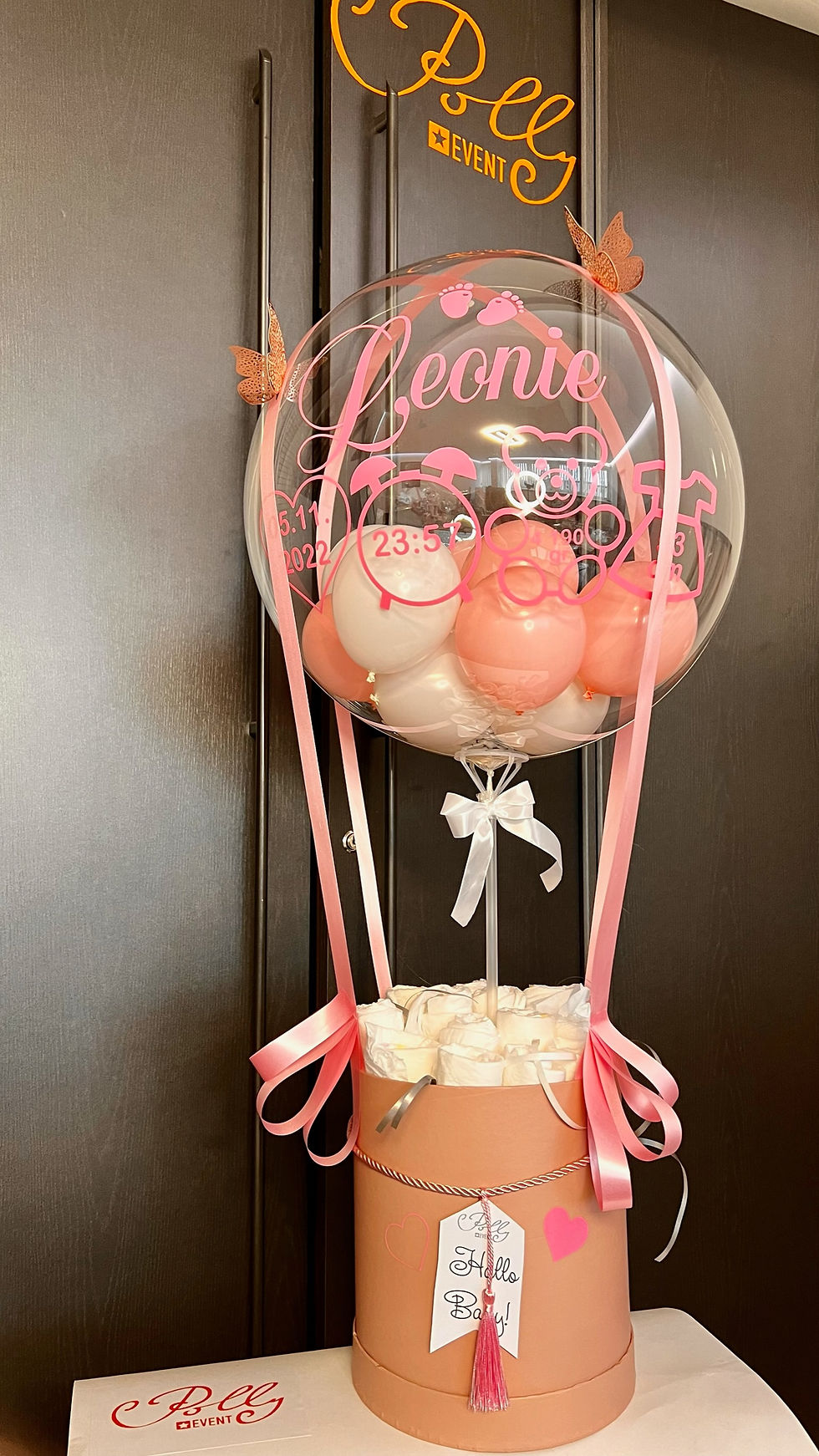 Miniaturbild: Geschenkballon Hallo Baby mit Pampers