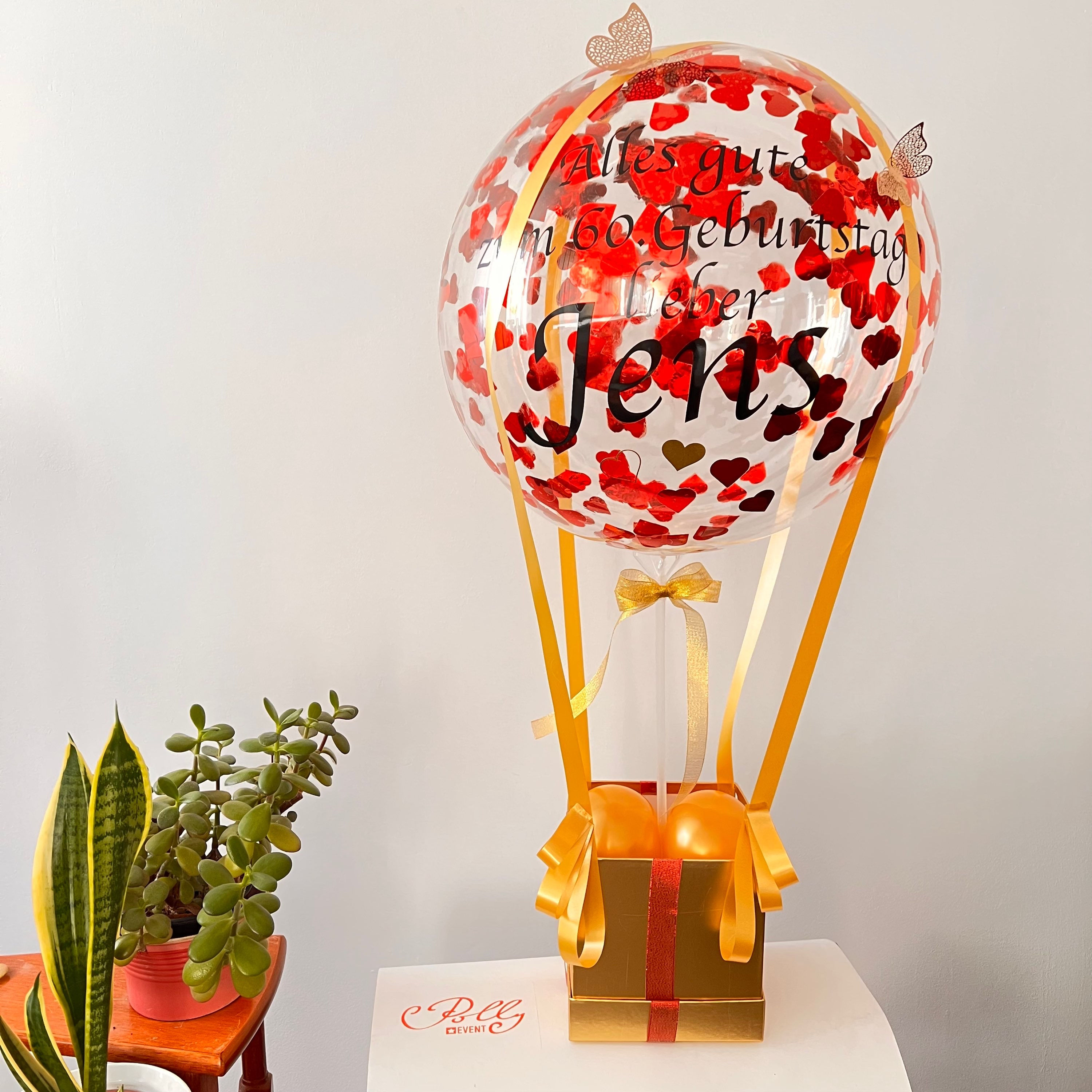 Geschenkballon /|Ballon mit Beschriftung/Geburtstagsgeschenk /JubiläumGeschenk/
