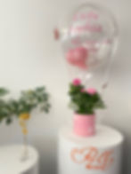 Miniaturbild: Geburtstagsgeschenk Geschenkballon mit Rosen mit Namen und Datum