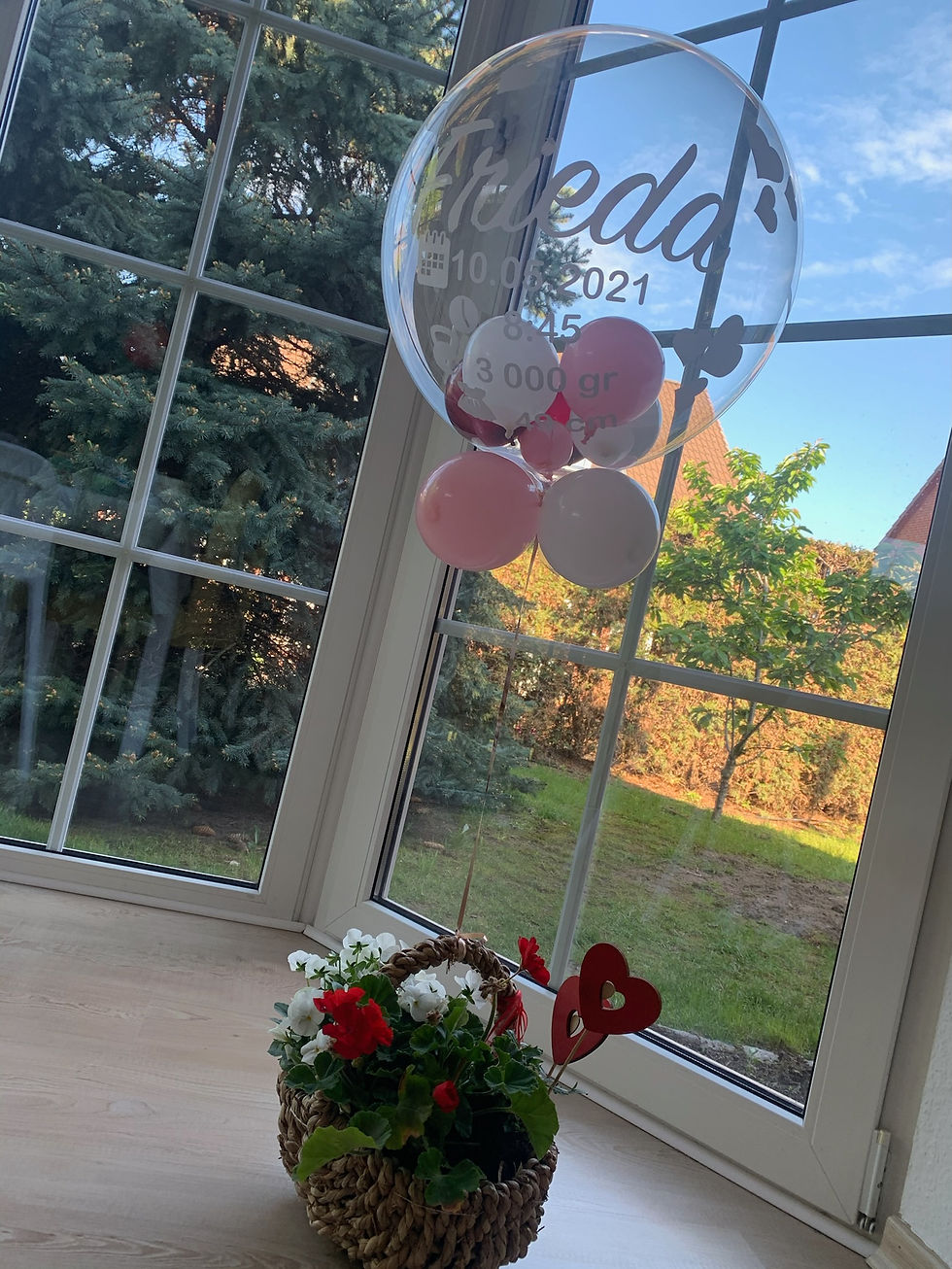 Miniaturbild: Luftballons Set Hallo Baby mit helium Ballons und Babels Ballon