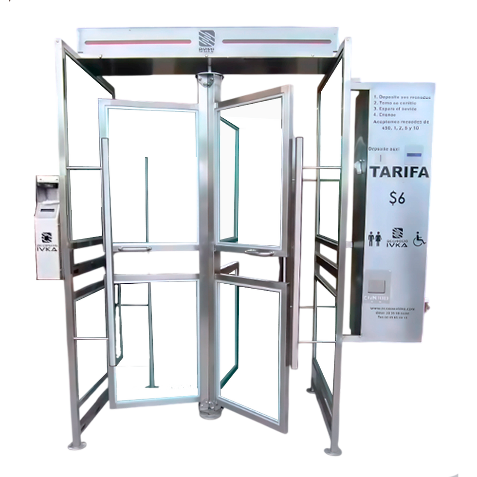 torniquete omnidireccional de acero inoxidable uy vidrio templado