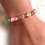 Thumbnail: Green and Pink crystal star bracelet