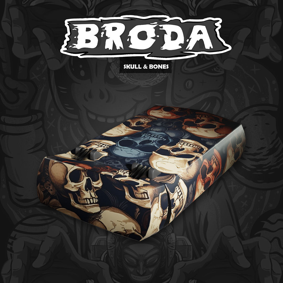 Motorbike Slim IU Sticker Waterproof "Skull N Bones"